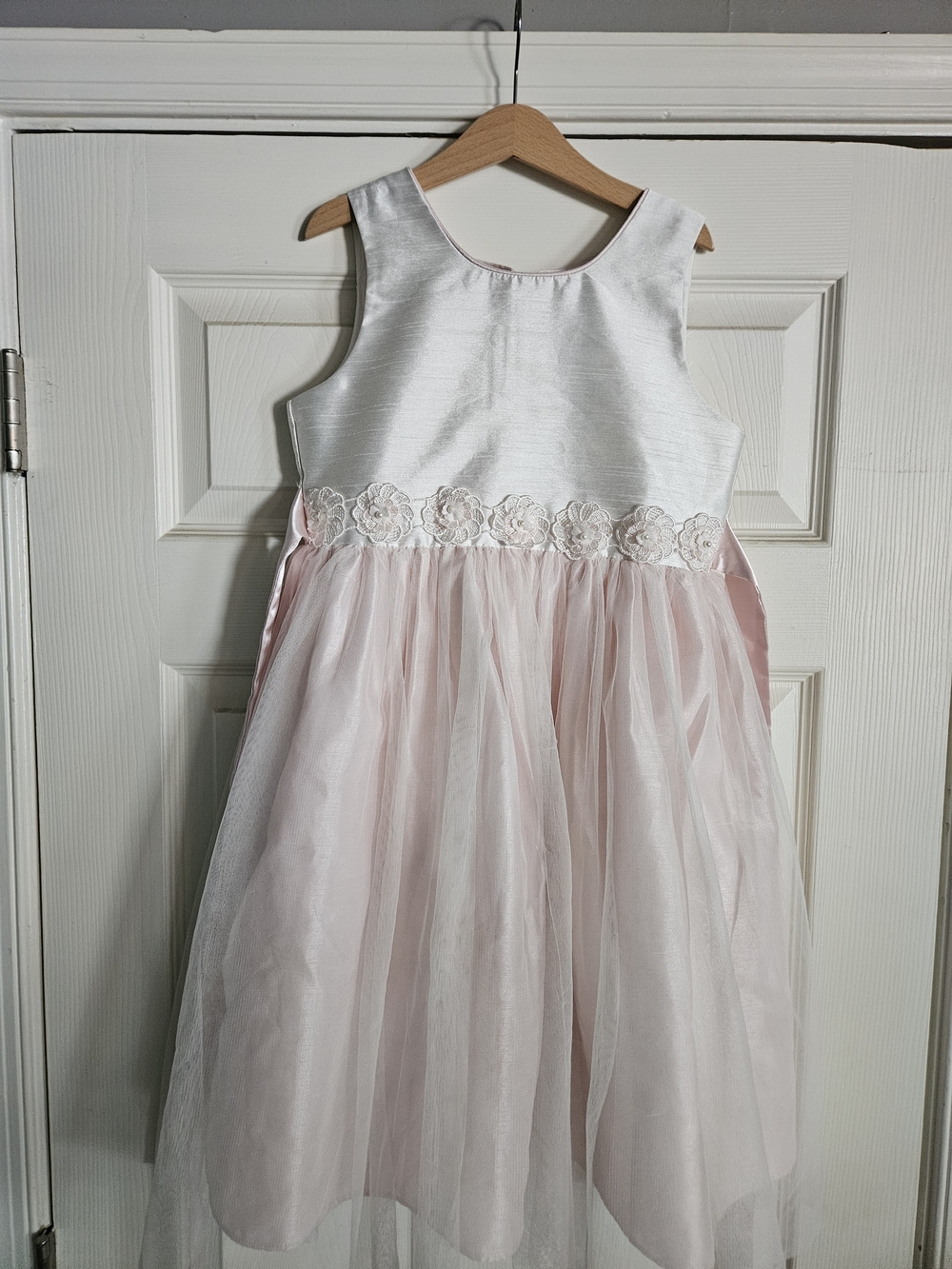 Jayne Copeland Girls Blush Pink Formal Dress, Size 8